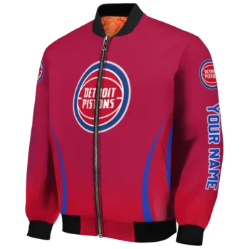custom detroit pistons chevron arrow red bomber jacket best selling