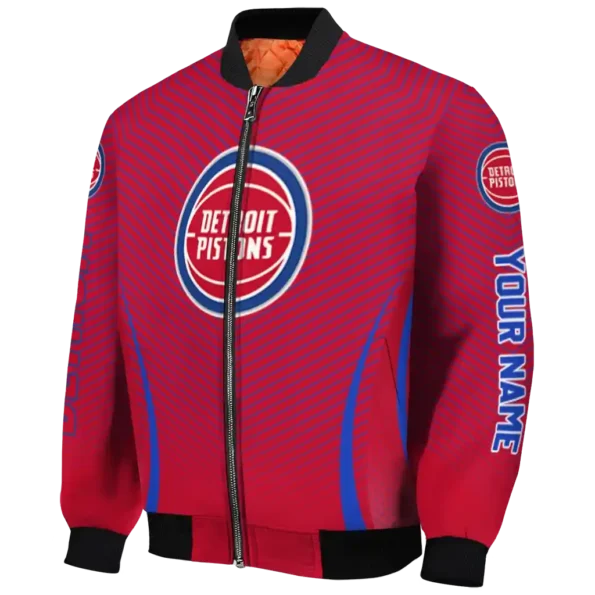 custom detroit pistons chevron arrow red bomber jacket best selling