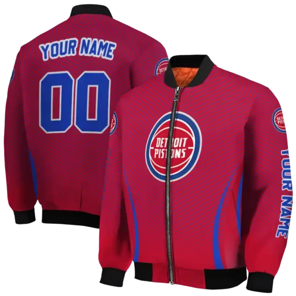 custom detroit pistons chevron arrow red bomber jacket fashion forward