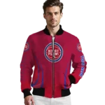 custom detroit pistons chevron arrow red bomber jacket best selling