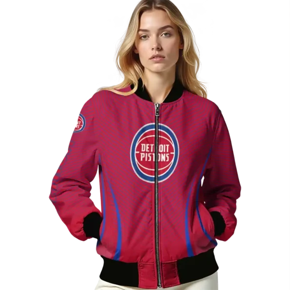 custom detroit pistons chevron arrow red bomber jacket latest model