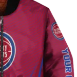 custom detroit pistons chevron arrow red bomber jacket best selling