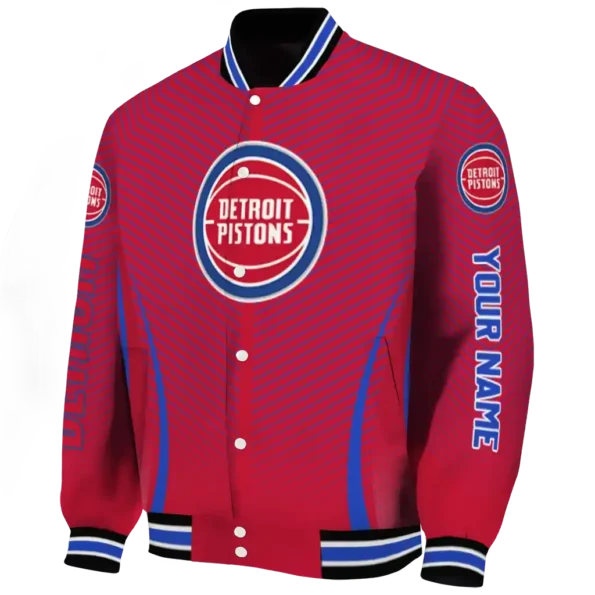 custom detroit pistons chevron arrow red varsity jacket best selling.webp