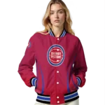 custom detroit pistons chevron arrow red varsity jacket best selling.webp