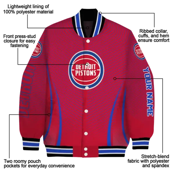 custom detroit pistons chevron arrow red varsity jacket new arrival.webp