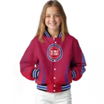 custom detroit pistons chevron arrow red varsity jacket best selling.webp