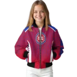 custom detroit pistons hexagon grid red bomber jacket best selling