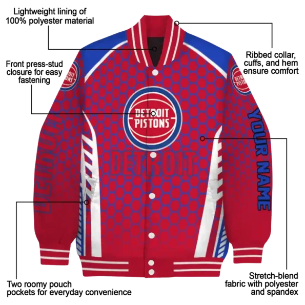 custom detroit pistons hexagon grid red varsity jacket new arrival.webp