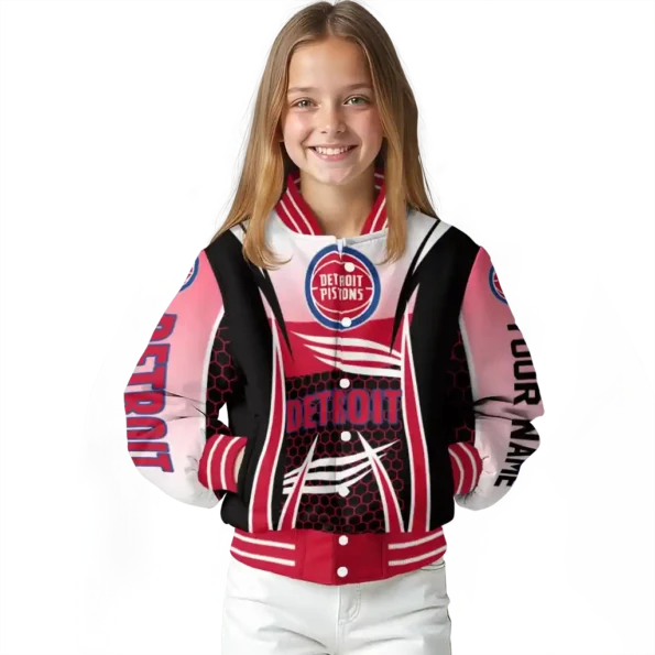 custom detroit pistons mesh effect red black varsity jacket top rated.webp