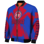 custom detroit pistons spider mark red bomber jacket best selling
