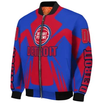 custom detroit pistons spider mark red bomber jacket best selling