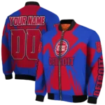 custom detroit pistons spider mark red bomber jacket best selling