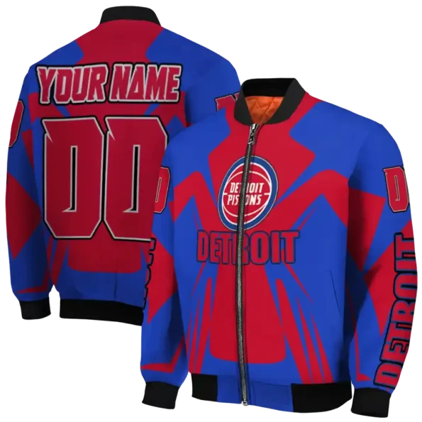 custom detroit pistons spider mark red bomber jacket fashion forward