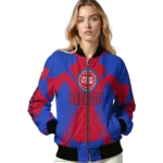 custom detroit pistons spider mark red bomber jacket best selling