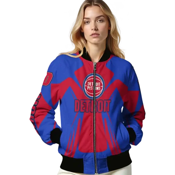 custom detroit pistons spider mark red bomber jacket latest model