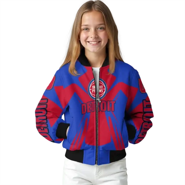 custom detroit pistons spider mark red bomber jacket top rated