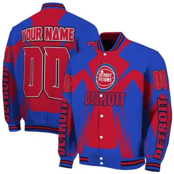 custom detroit pistons spider mark red varsity jacket fashion forward.webp
