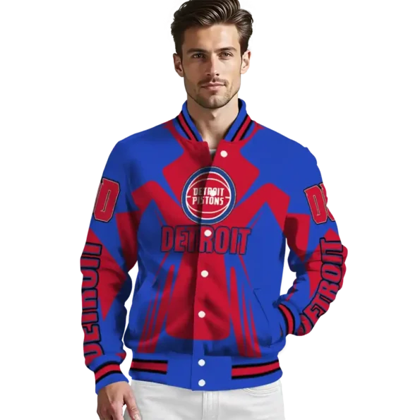 custom detroit pistons spider mark red varsity jacket high quality.webp