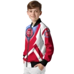 custom detroit pistons v stripes red white bomber jacket best selling