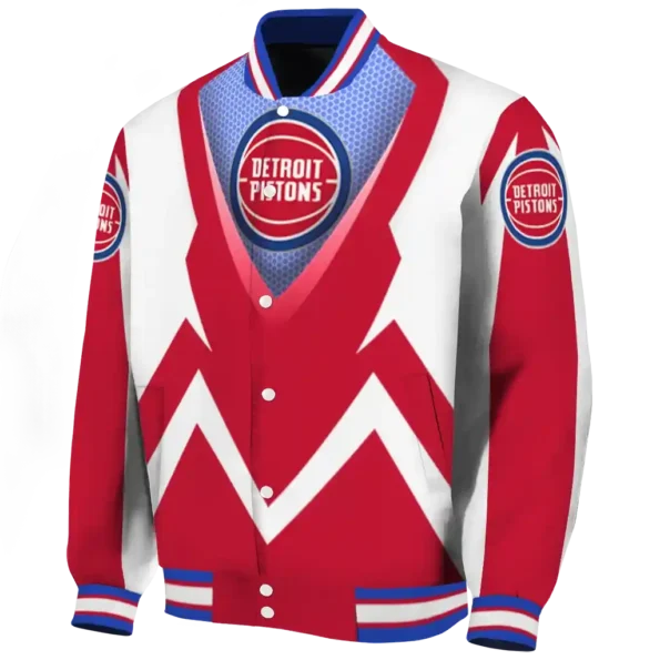 custom detroit pistons v stripes red white varsity jacket best selling.webp