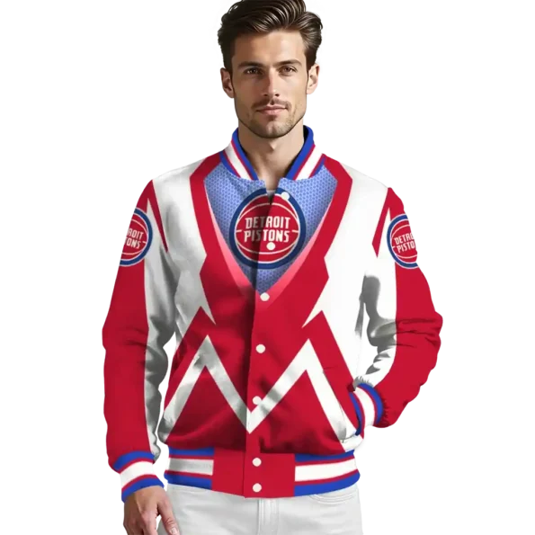 custom detroit pistons v stripes red white varsity jacket high quality.webp