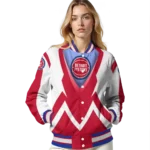 custom detroit pistons v stripes red white varsity jacket best selling.webp