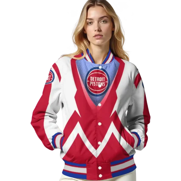 custom detroit pistons v stripes red white varsity jacket latest model.webp