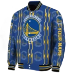custom golden state warriors bolt stripe blue varsity jacket best selling.webp