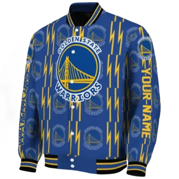 custom golden state warriors bolt stripe blue varsity jacket best selling.webp