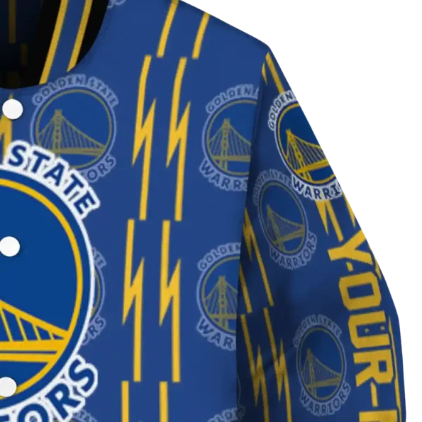 custom golden state warriors bolt stripe blue varsity jacket premium grade.webp
