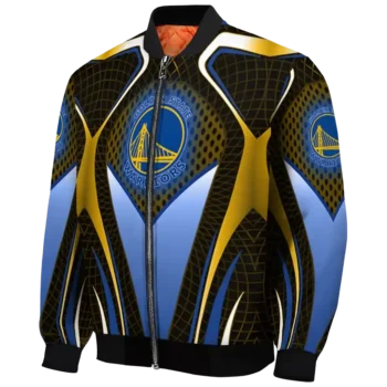 custom golden state warriors mesh chest black bomber jacket best selling