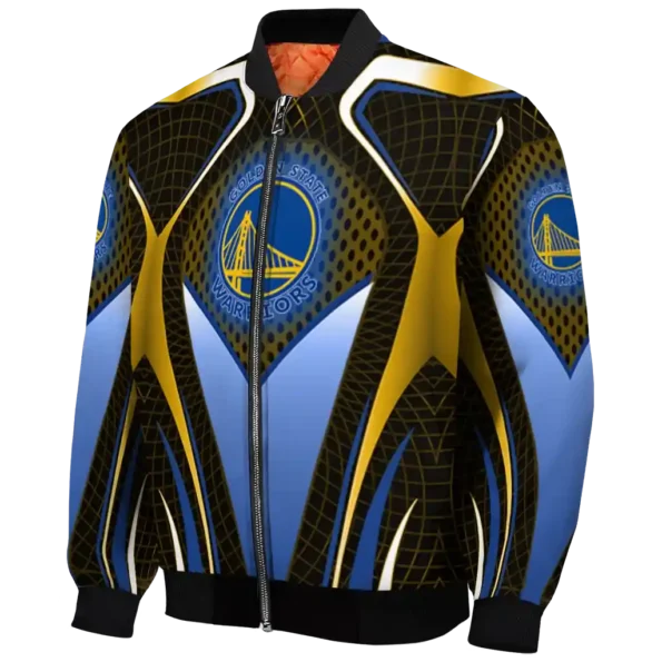 custom golden state warriors mesh chest black bomber jacket best selling