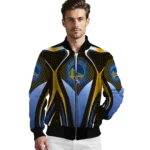 custom golden state warriors mesh chest black bomber jacket best selling