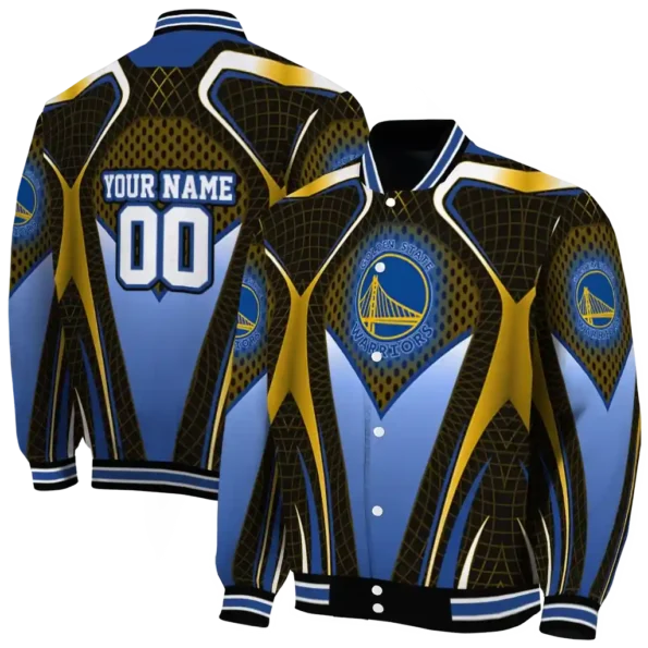 custom golden state warriors mesh chest black varsity jacket fashion forward.webp