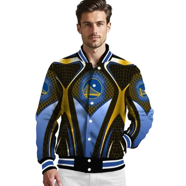 custom golden state warriors mesh chest black varsity jacket high quality.webp