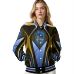 custom golden state warriors mesh chest black varsity jacket best selling.webp