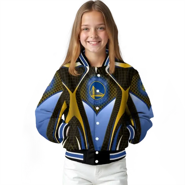 custom golden state warriors mesh chest black varsity jacket top rated.webp