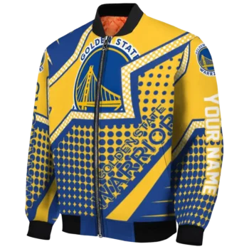 custom golden state warriors star burst blue bomber jacket best selling