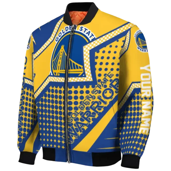 custom golden state warriors star burst blue bomber jacket best selling