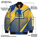 custom golden state warriors star burst blue bomber jacket best selling