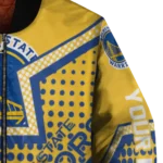custom golden state warriors star burst blue bomber jacket best selling