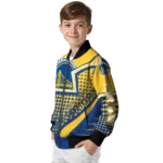 custom golden state warriors star burst blue bomber jacket best selling