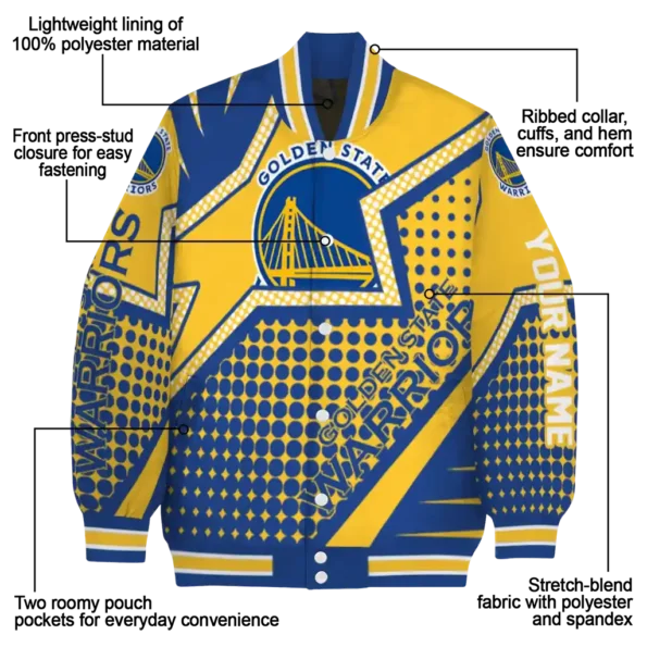 custom golden state warriors star burst blue varsity jacket new arrival.webp