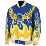 custom golden state warriors winged blaze blue white varsity jacket best selling.webp