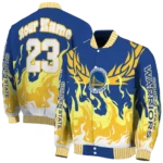 custom golden state warriors winged blaze blue white varsity jacket best selling.webp