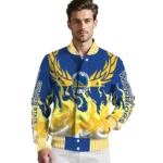 custom golden state warriors winged blaze blue white varsity jacket best selling.webp