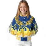 custom golden state warriors winged blaze blue white varsity jacket best selling.webp