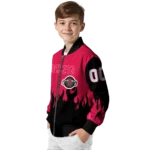 custom houston rockets flame border red black bomber jacket best selling