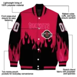 custom houston rockets flame border red black varsity jacket best selling.webp
