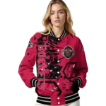 custom houston rockets hexagon cluster red black varsity jacket best selling.webp